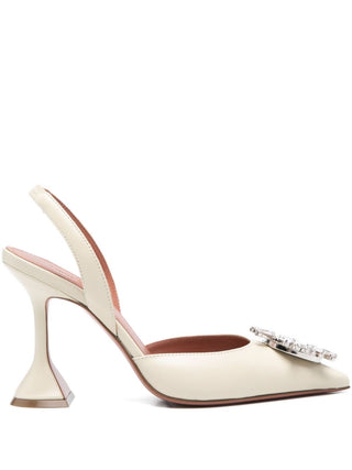 Amina Muaddi With Heel Beige