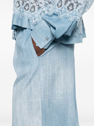 Ermanno Scervino Trousers Clear Blue - VAZLUXE.COM