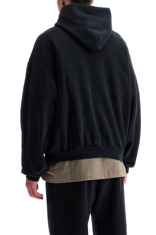 Fear Of God ESSENTIALS heavy fleece black cotton hoodie