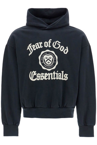 Fear Of God ESSENTIALS black heavy fleece hoodie