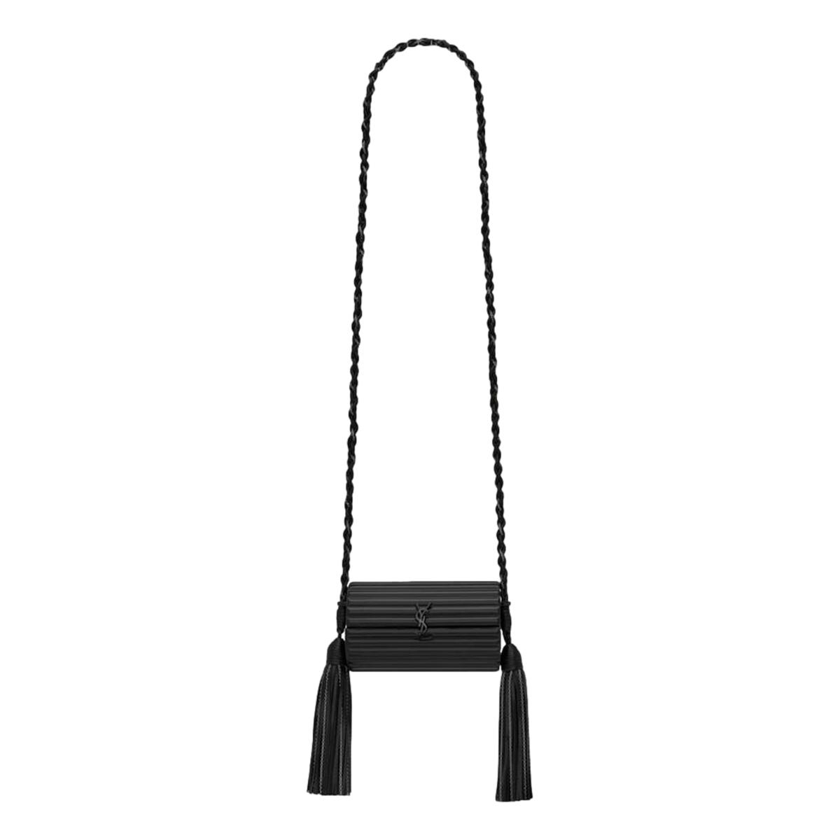Saint Laurent Black Plexiglass Minaudiere Opium Box Bag 5173900