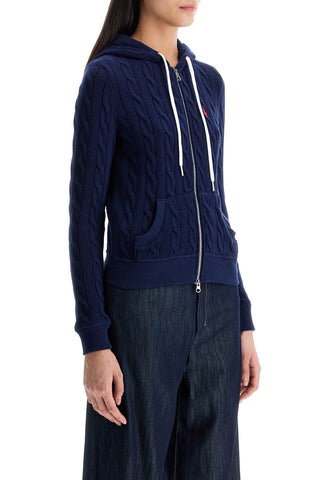 Polo Ralph Lauren navy blue slim fit zip hoodie cardigan