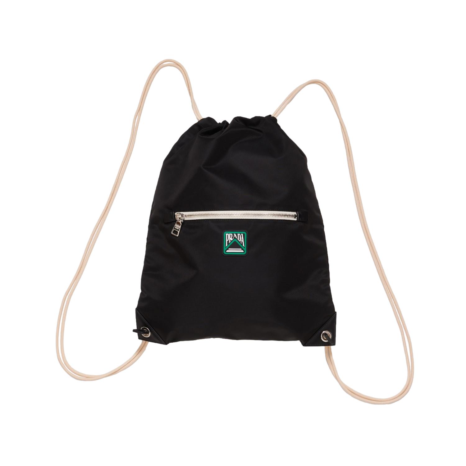 Prada Zaino Black Tessuto Nylon Drawstring Backpack 2VZ030