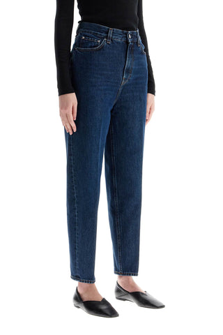 Toteme dark blue organic cotton tapered jeans