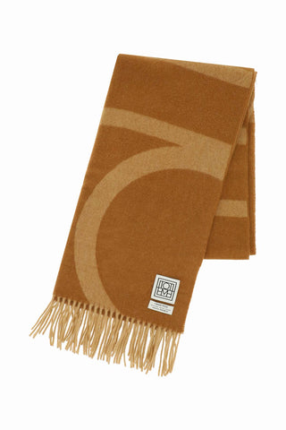 Toteme monogram jacquard wool scarf