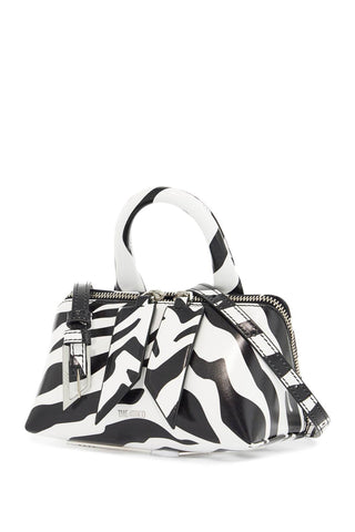 The Attico mini bag friday black and white animal print in calfskin