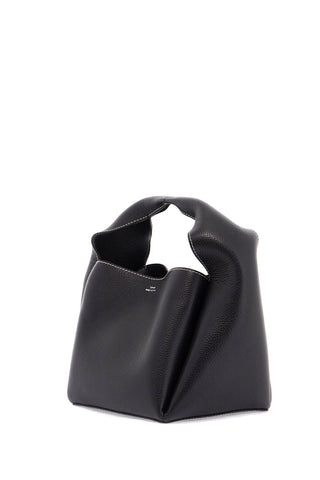 Toteme black calfskin bucket bag with adjustable shoulder strap