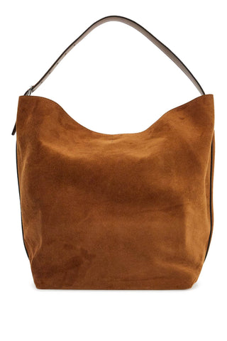 Toteme tan suede leather tote bag made in italy