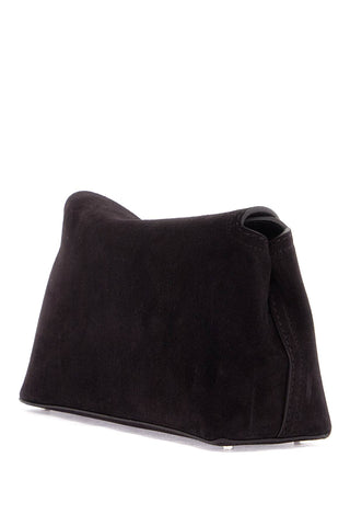 Toteme dark brown calfskin clutch with adjustable shoulder strap