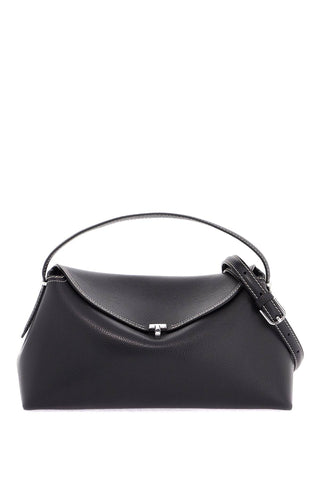 Toteme black leather t-lock handbag with adjustable strap