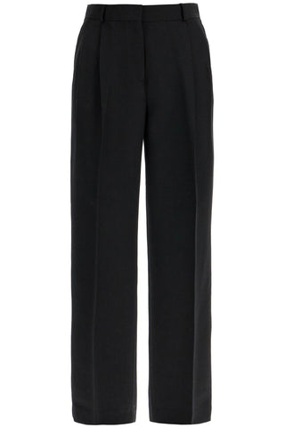 Toteme tailored high-waisted wide-leg pants black sustainable materials