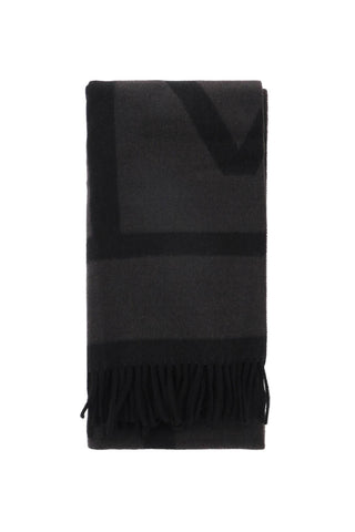 Toteme wool jacquard monogram scarf