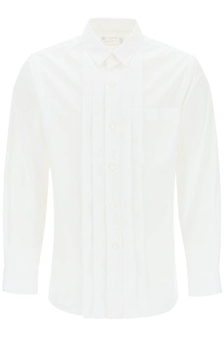 Sacai layered poplin effect shirt with