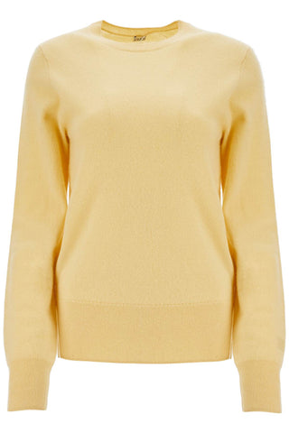 Toteme soft yellow cashmere sweater crew neck