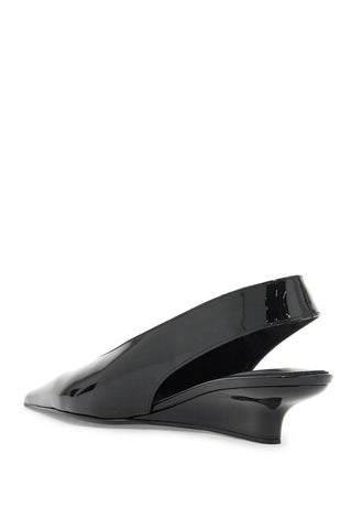 Toteme slingback patent leather wedge dã©col