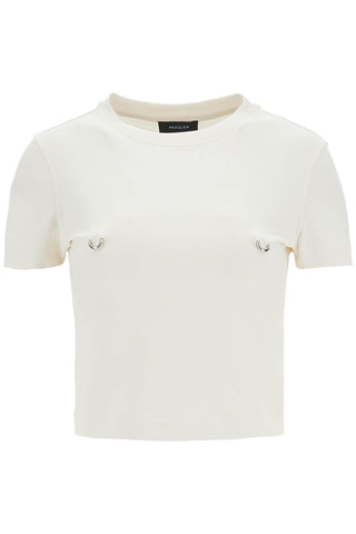 Mugler cropped t-shirt with piercing