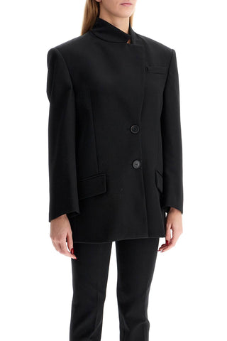 The Attico asymmetric wool blazer for