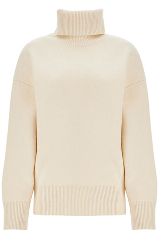 Toteme white snow wool and cashmere turtleneck for women