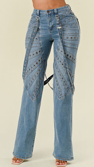Grommet Denim, Removable Straps