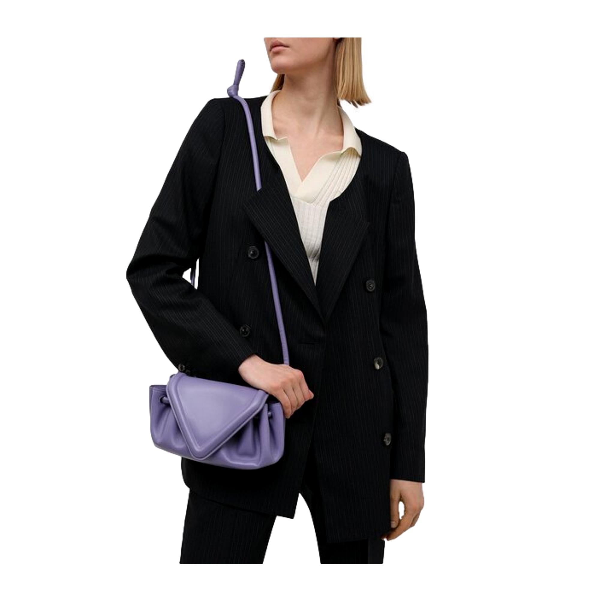 Bottega Veneta Beak Lavender Nappa Leather Small Crossbody Bag
