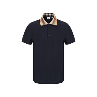 Burberry Blue Cotton Polo Shirt