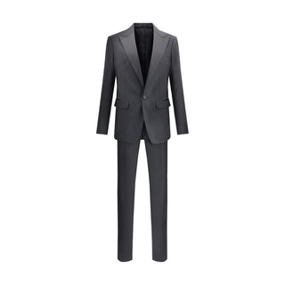 Dsquared² Black Fleece Wool Two-Piece Suit