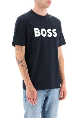 Boss tiburt 354 logo print t-shirt