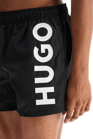 Hugo black swimsuit made of recycled polyester with quick-dry feature