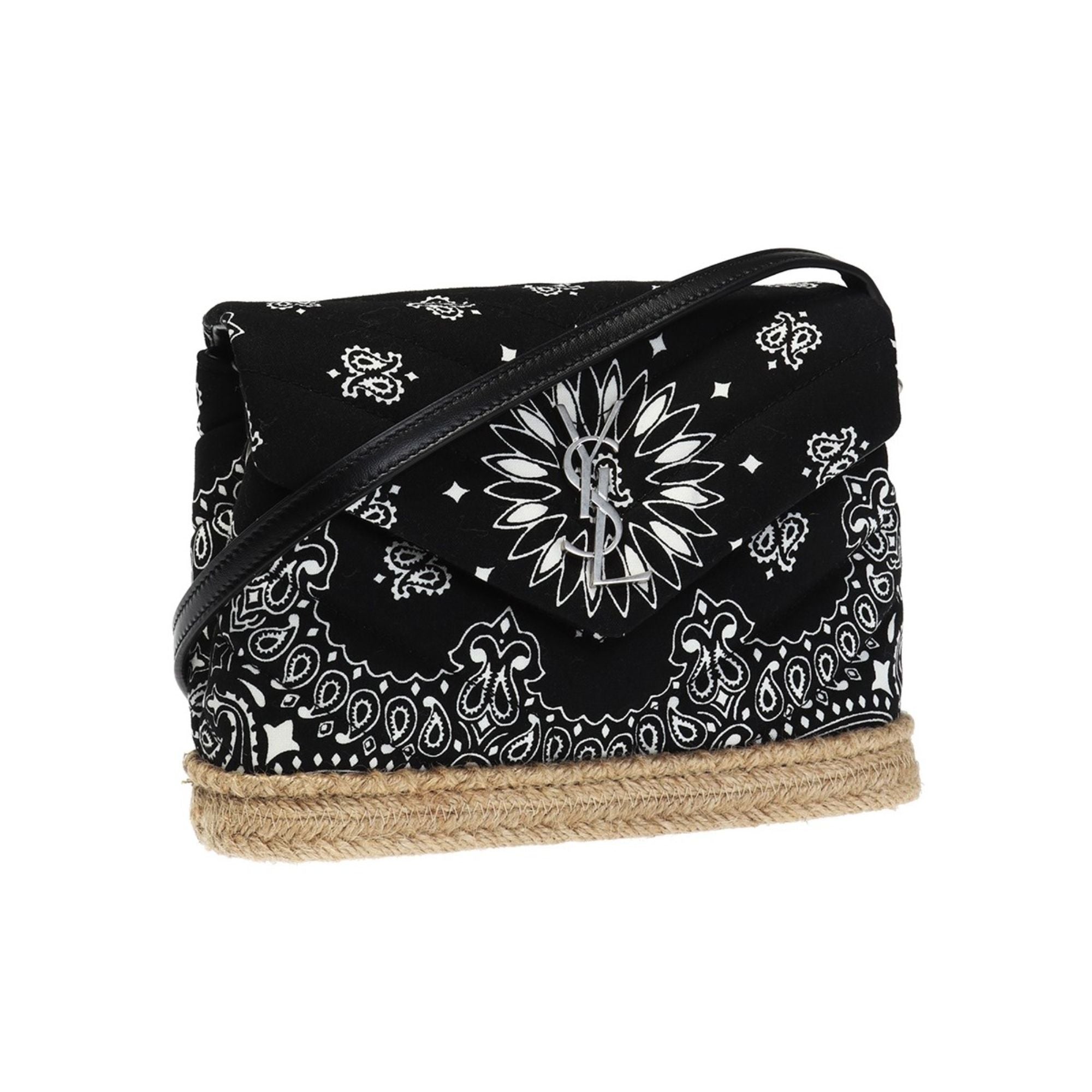 Saint Laurent Loulou Black Paisley Quilted Small Cross Body Bag 531045