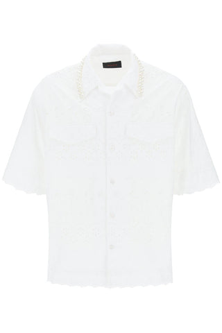 Simone Rocha "scalloped lace shirt with pearl