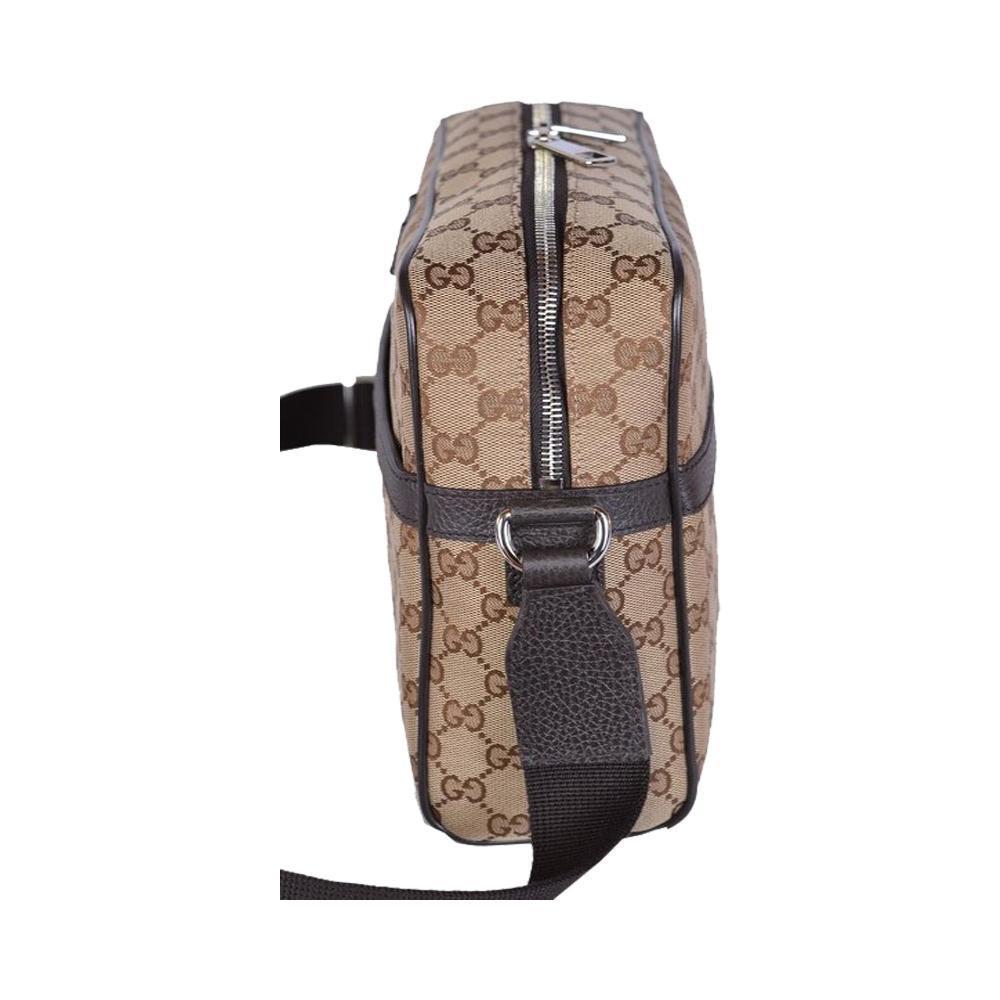 Gucci Guccissima Monogram Beige Canvas Large Crossbody Messenger Bag