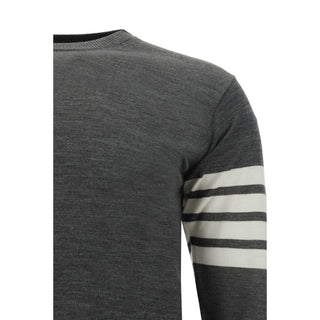Thom Browne Gray Fleece Wool Sweatshirt