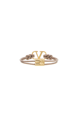 Valentino Garavani leather vlogo signature bracelet - VAZLUXE.COM