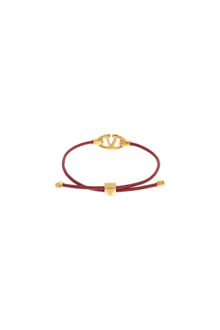 Valentino Garavani leather vlogo bracelet 'the bold