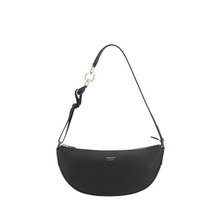 Ferragamo Black Calf Leather Bos Taurus Shoulder Bag