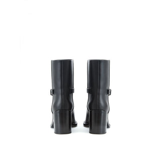 Burberry Black Leather Ankle Boots