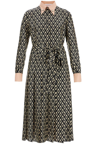 Valentino Garavani este\n\nmidi twill dress with all the - VAZLUXE.COM