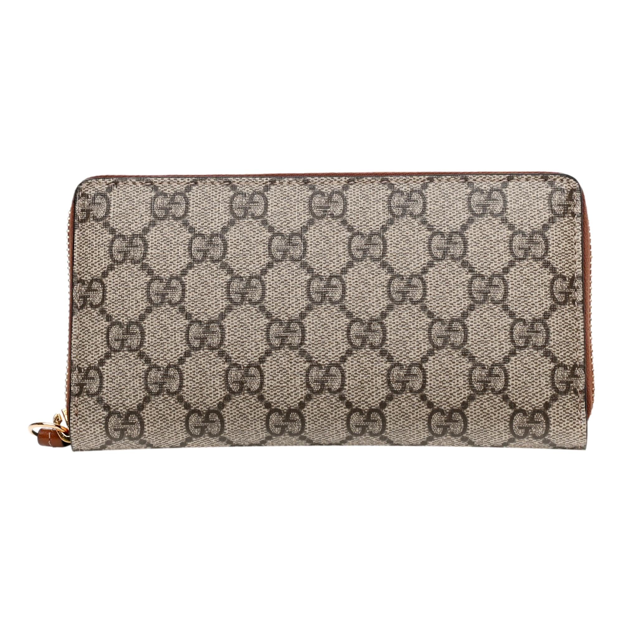 Gucci Guccissima Coated Canvas Large Continental Zip Around Wallet
