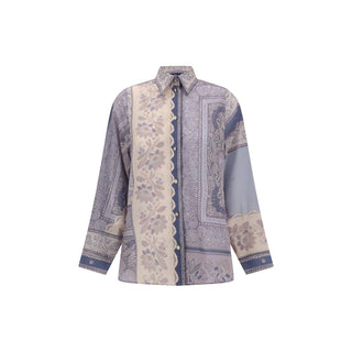 Zimmermann Purple Cotton Pattern Shirt