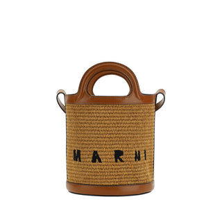 Marni Brown Cotton Backet Bag