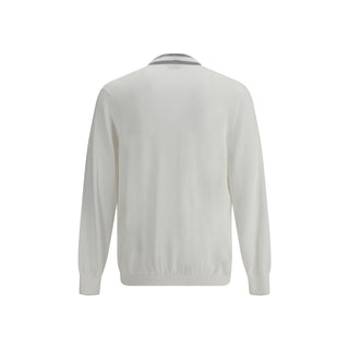 Brunello Cucinelli White Cotton Cardigan