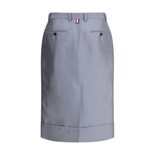 Thom Browne Gray Wool Midi Skirt