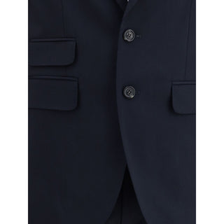 Dsquared² Black Fleece Wool Two-Piece Suit