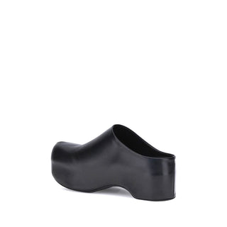 Marni Black Calf Leather Bos Taurus Clogs