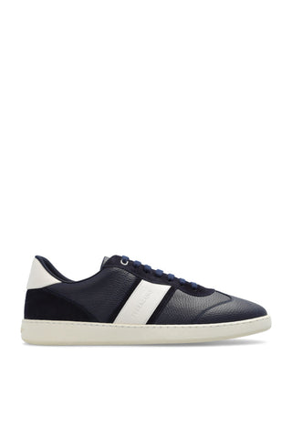 Ferragamo Achille 1 Low Top Sneaker In Blue Marine