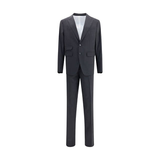 Dsquared² Black Fleece Wool Two-Piece Suit