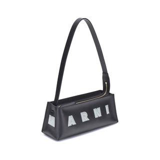 Marni Black Calf Leather Bos Taurus Shoulder Bag