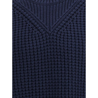 Jil Sander Blue Fleece Wool Sweatshirt