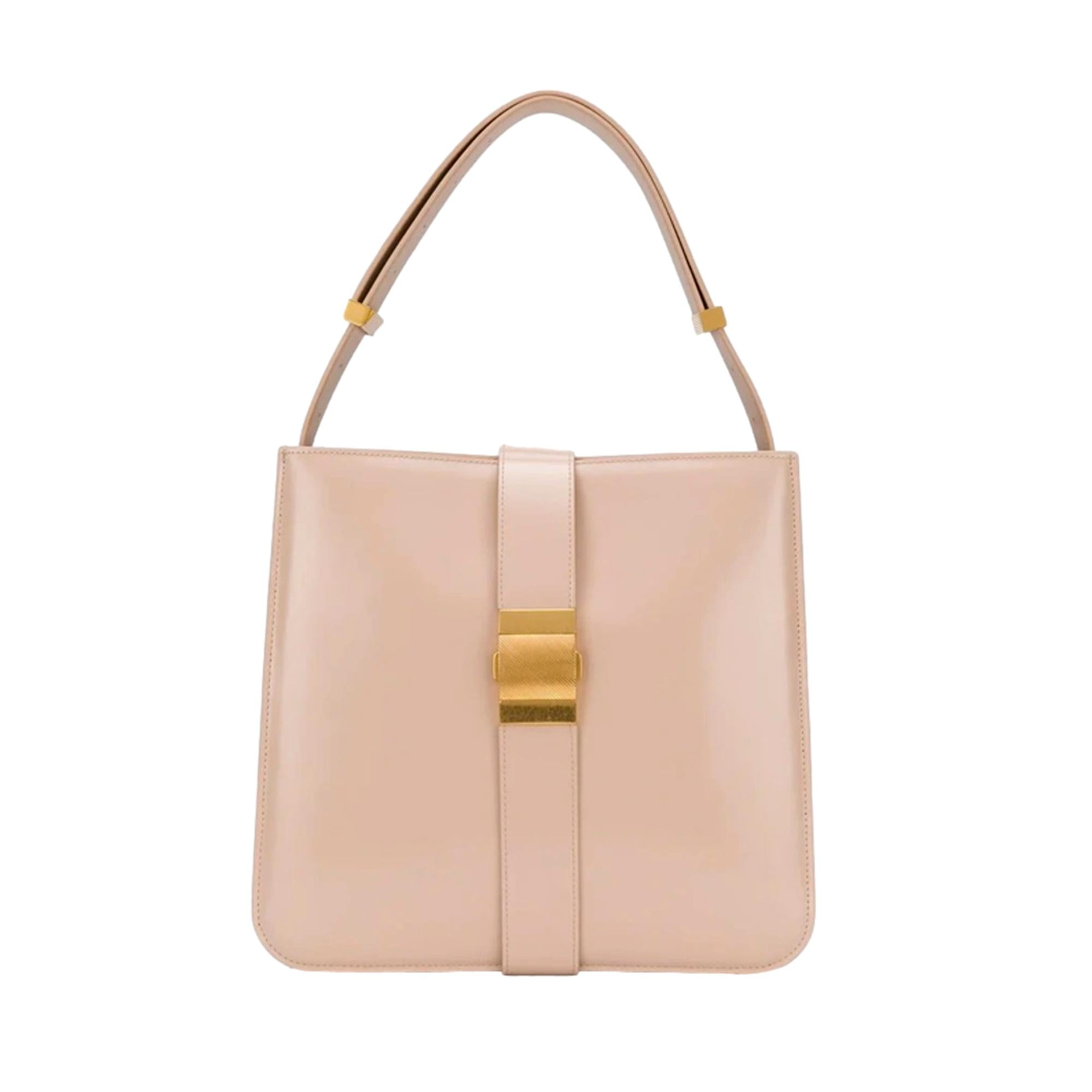 Bottega Veneta Marie Гладкая кожаная сумка на плечо розового цвета телесного цвета