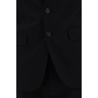 Dsquared² Black Fleece Wool Two-Piece Suit
